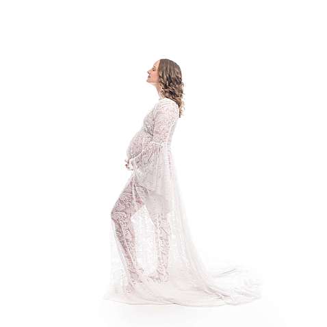 backlit studio preganancy photo in Connecticut.